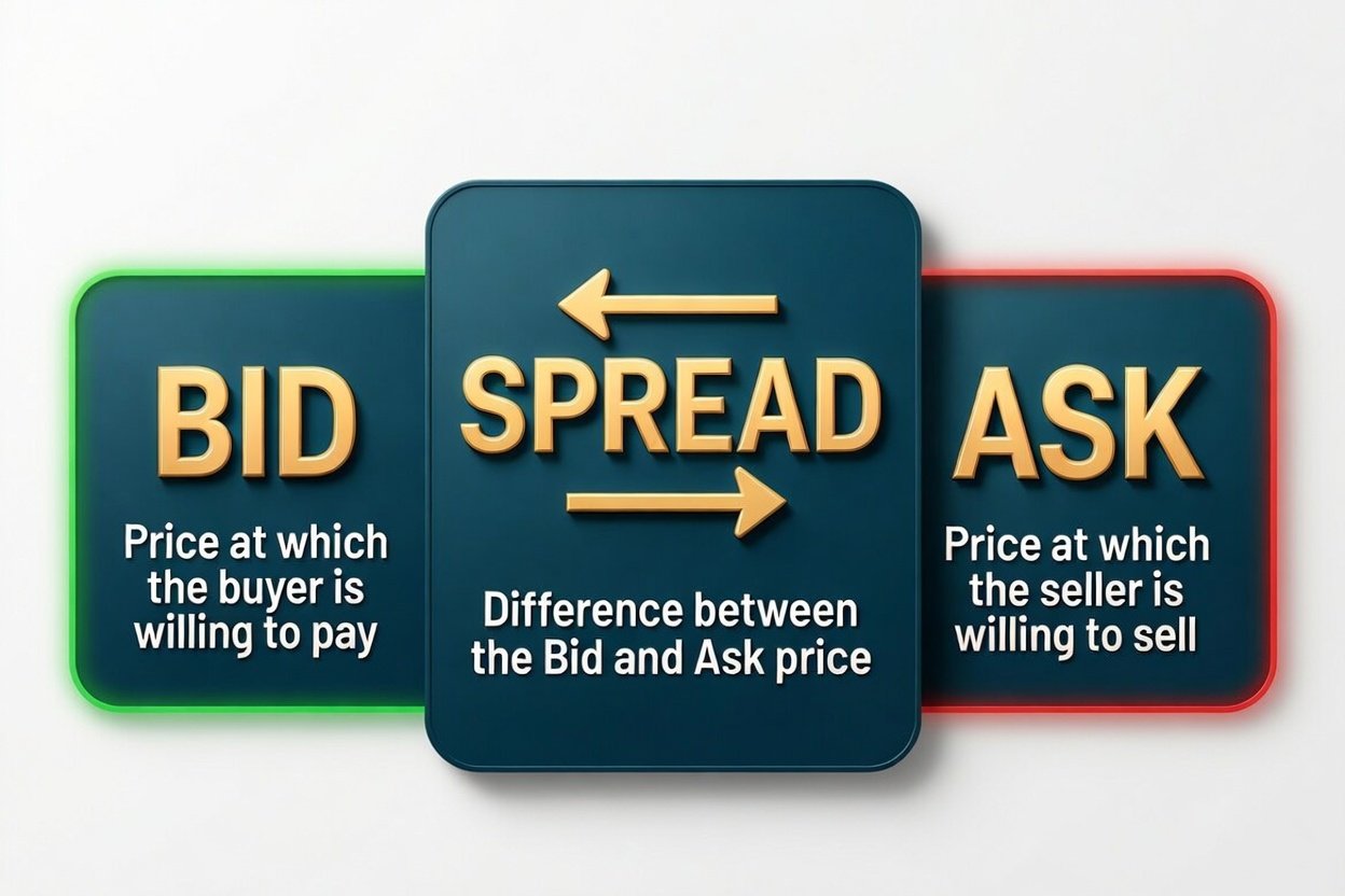 Infographic showing Bid Ask Spread